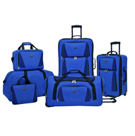 closeout blue multi luggage