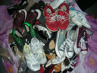 liquidation mixed shoes in sacks