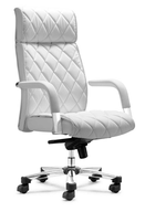 overstock white leather desk chair
